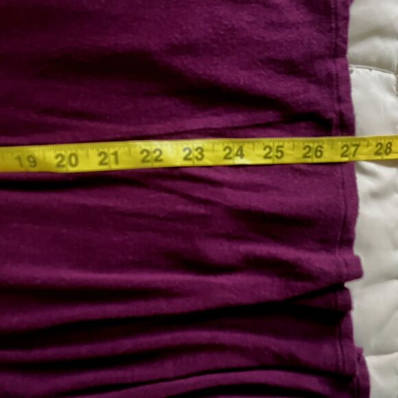 Mudd Shirt Dress Tunic Purple Asymmetric L Women Soft Rayon Flowy Boho Lagenlook - Picture 9 of 12